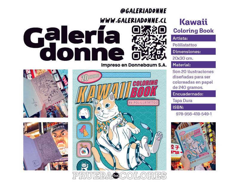 Libro Kawaii Coloring Book Por Polillatattoo