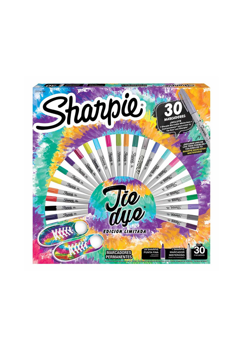 Lápices Sharpie Ruleta Colores Tie Dye - 30un